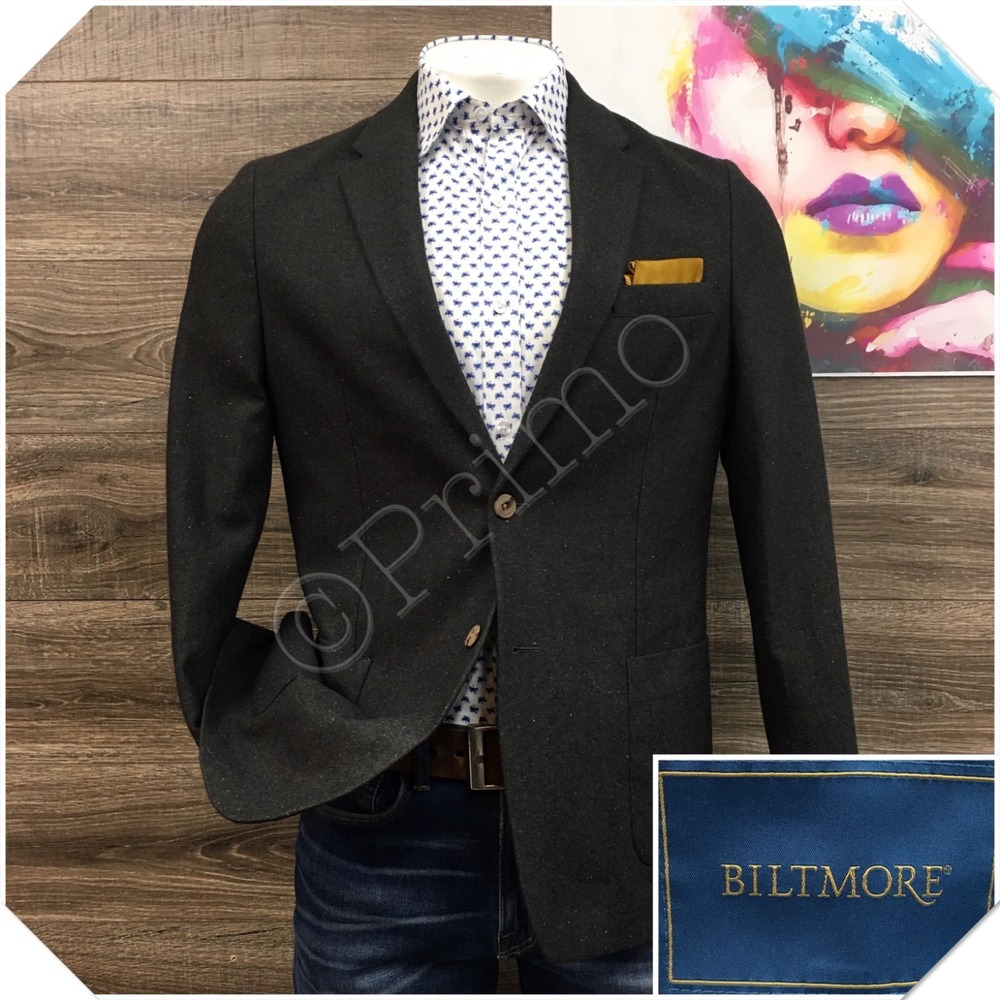 BILTMORE Mens Tweed Blazer Sport Coat Casual Jacket Size 42R Classic Wool Suit‎
